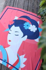 Elegantná dámska šatka GEISHA červená
