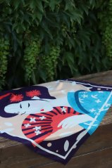 Elegantná dámska šatka GEISHA tmavofialová