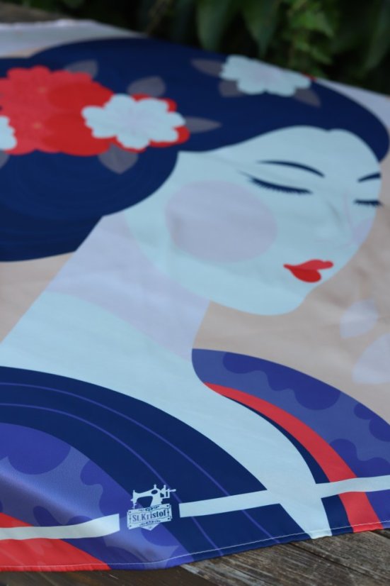 Elegantná dámska šatka GEISHA krémová