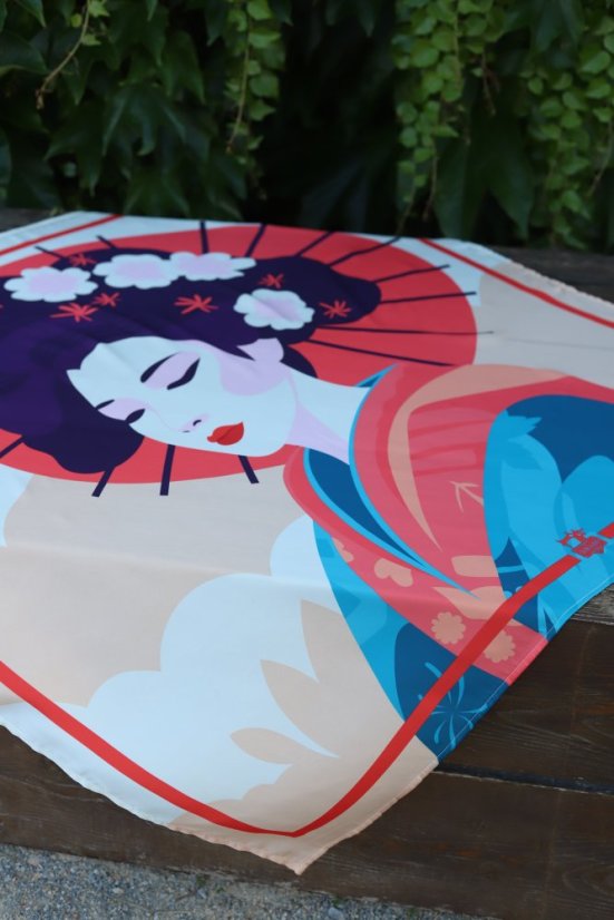 Elegantná dámska šatka GEISHA béžová