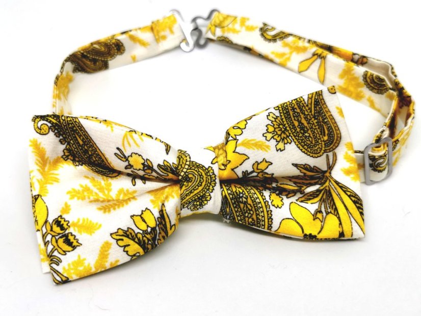 Motýlik St.Kristof YELLOW&PAISLEY