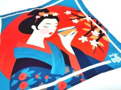 Luxusná hodvábna vreckovka GEISHA tyrkysová